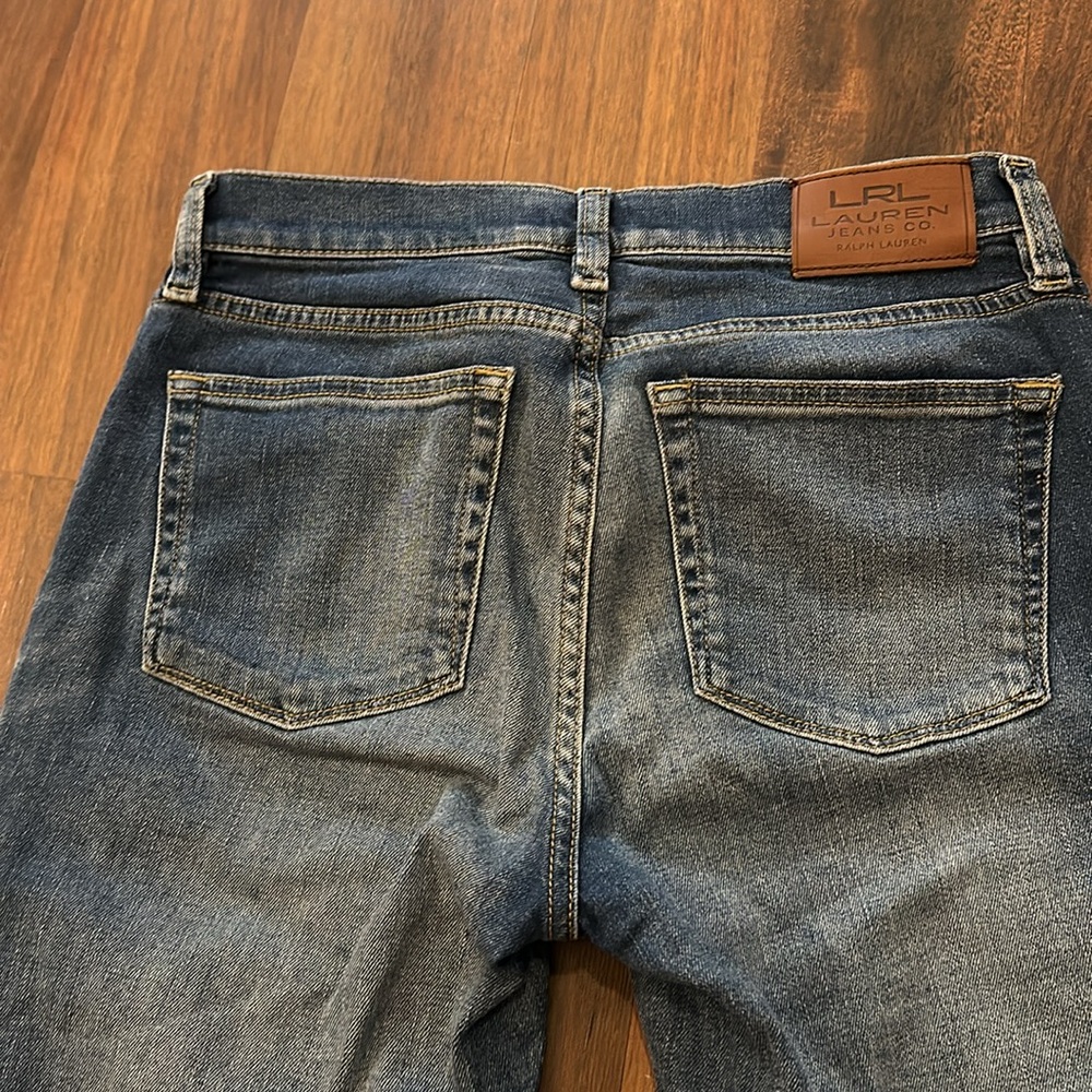 LRL Lauren Jeans Co Ralph Lauren Medium Wash Faded Stretch Skinny Jeans Size 2 - Picture 3 of 10